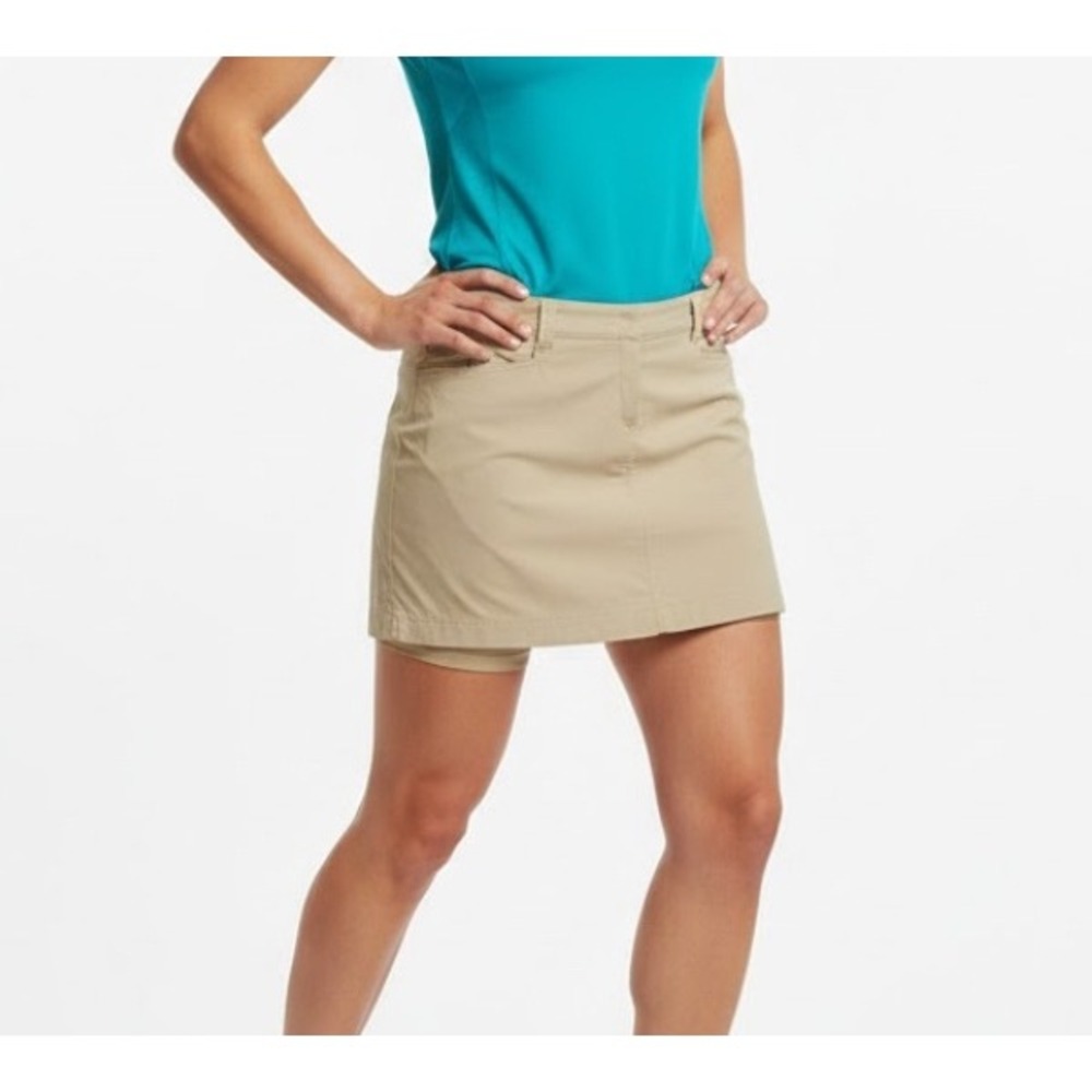 Eddie Bauer‎ Women's Size 6 Tan Skort Skirt Shorts Performance pickleball tennis